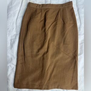 VTG Breckenridge Camel Cashmere Blend Skirt High Waist Lined Classic Size 14